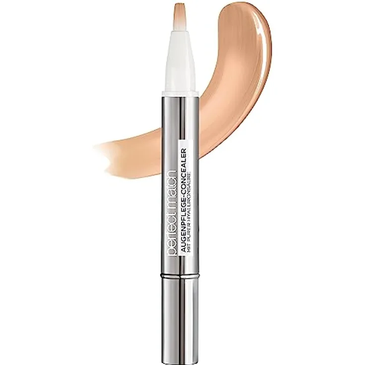 L'Oréal Paris Augenpflege - Concealer, Abdeckstift gegen Augenringe, Mit Hyaluronsäure und Vitamin C, Perfect Match, 5.5-7N - Amber, 2 ml