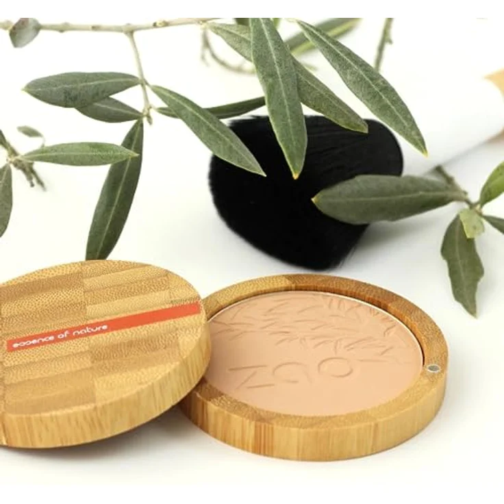 ZAO Bamboo Compact Powder Puder 9 g, mattierendes Finish in der Farbe Milk Chocolate – Bild 3