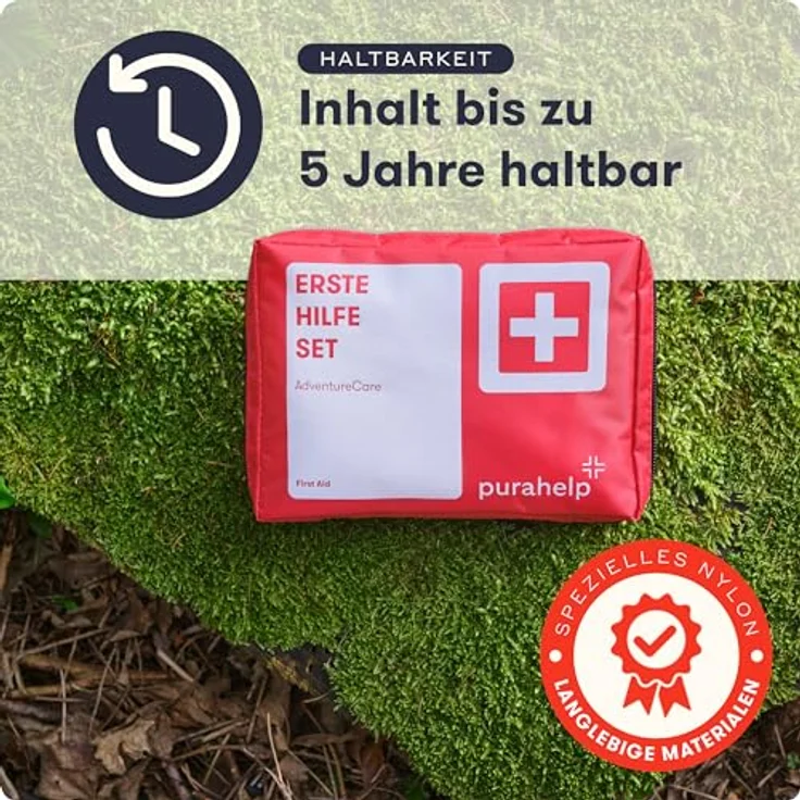 Purahelp Erste-Hilfe-Set Outdoor, Kompakt & Leicht, 95 Teile, wasserdichte Tasche, ideal für Wandern, Camping und Fahrrad – Bild 7