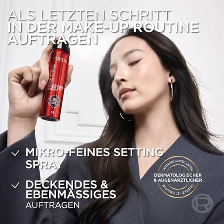 L'Oréal Paris Infaillible 3-second Setting Mist XL, Fixier-Spray für bis zu 36 Stunden Halt, wasser- und schweißfest, 150 ml – Bild 4