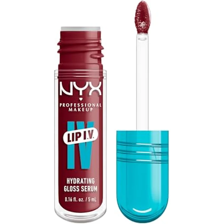 NYX Professional Makeup Lip IV, langlebiger Lipgloss mit feuchtigkeitsspendender Wirkung, Farbton 09 - BLUSH RUSH, 5 ml – Bild 1