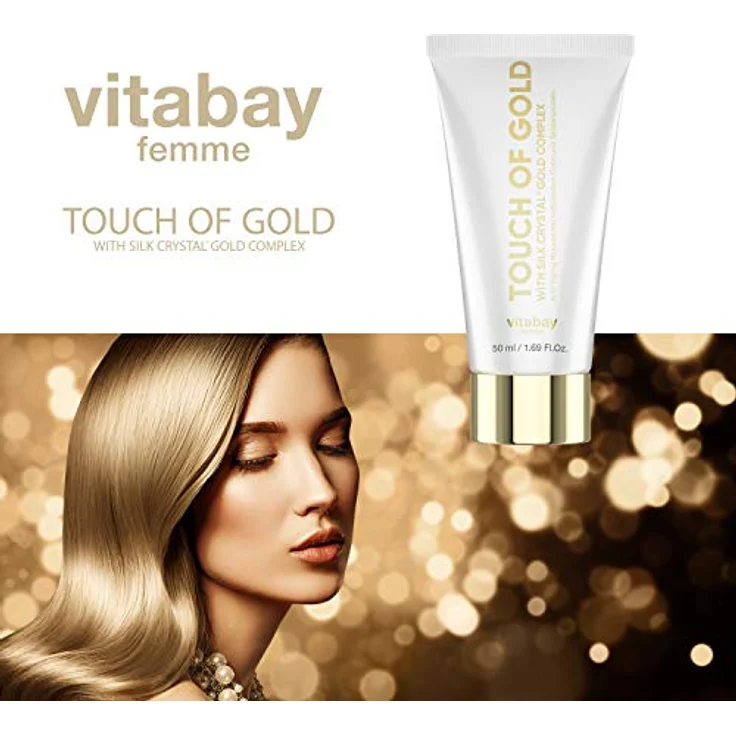 Vitabay Touch of Gold 20 PPM 50ml Anti-Aging Creme mit kolloidalem Gold und Seide, gegen Falten & Altersflecken – Bild 4