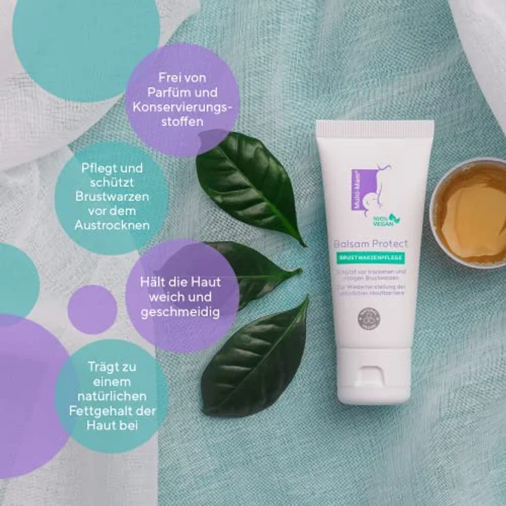 Multi-Mam Balsam Protect beruhigt und schützt trockene und rissige Brustwarzen während und vor der Stillzeit, Brustwarzencreme stillen, 30 ml Tube – Bild 4