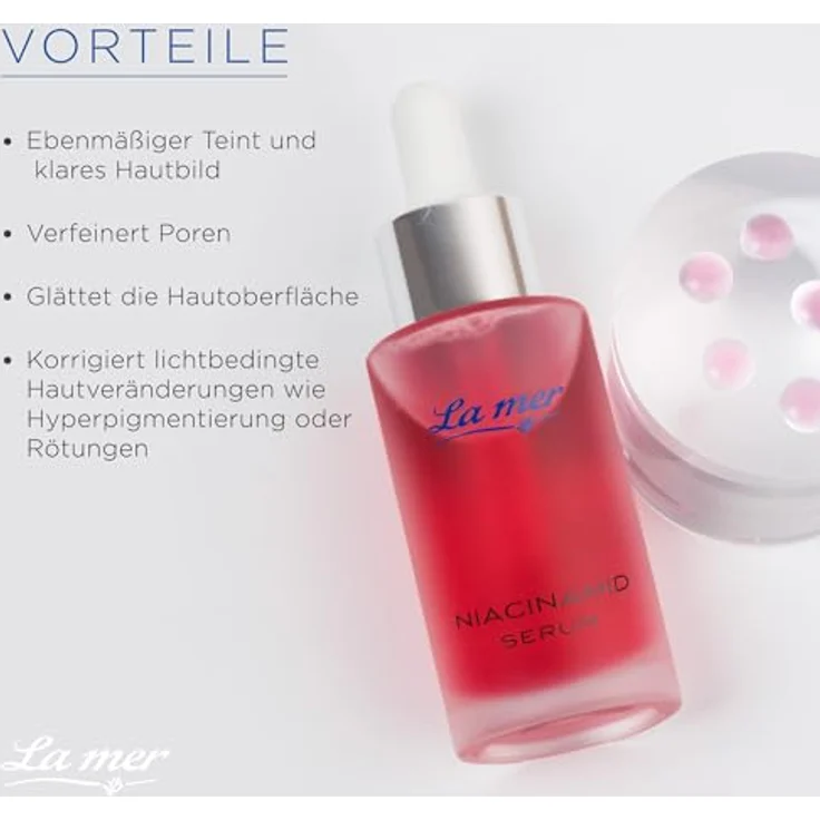 La Mer Niacinamid-Serum | Hautbildverfeinerndes Serum 30 ml | Ebenmäßiger Teint | Klare Haut | Panthenol, Biotin, Vitamin B12 – Bild 5