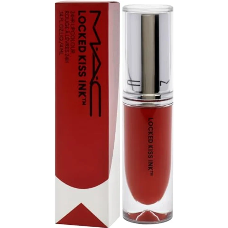 MAC Cosmetics Locked Kiss Ink 24HR Lipcolour, matter flüssiger Lippenstift mit hoher Pigmentierung, Farbton Vicious, 4 ml – Bild 4