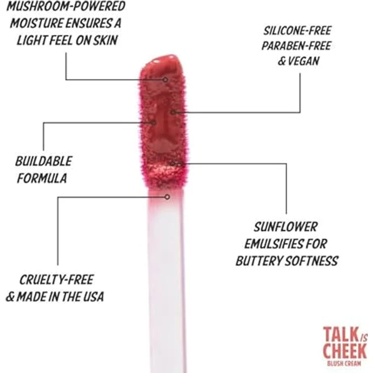 theBalm Talk is Cheek Creme-Rouge, Farbton Lecture, 4 ml, für eine natürliche Wangenröte und strahlenden Teint – Bild 3