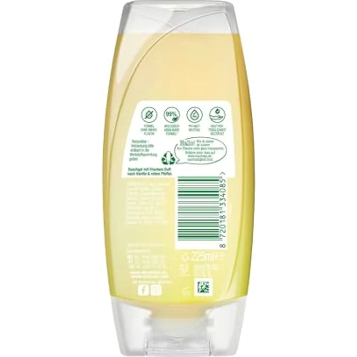 Duschdas Duschgel Vanille & Roter Pfeffer, Duschbad mit Fresh-Energy-Duftformel, 225 ml, dermatologisch – Bild 3