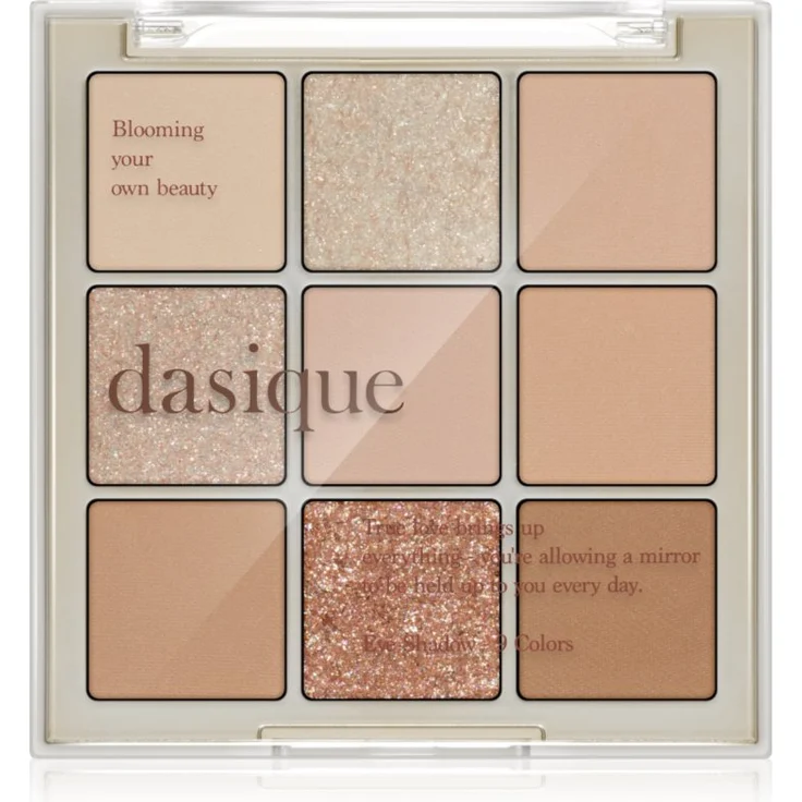 Dasique Eye Shadow Palette 07 Milk Latte, Lidschatten mit intensiver Pigmentierung und langanhaltendem Glitzereffekt, 7 g
