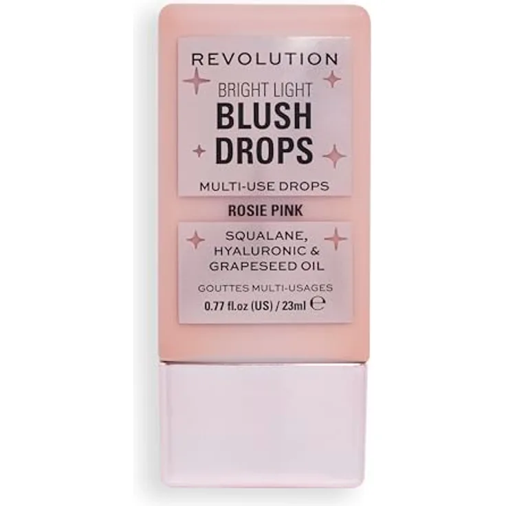 Revolution Beauty London, Bright Light Blush Drops mit Hyaluronsäure, strahlendes Finish, Pink Rosie, 23ml