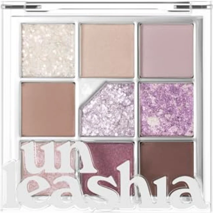 Unleashia Glitterpedia Eye Palette N°4, Lidschattenpalette mit 9 Farben, All of Lavender Fog, 7,5 g – Bild 1