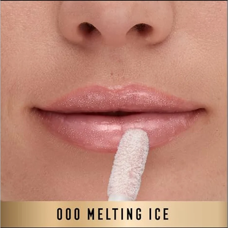 Max Factor 2000 Calorie Lip Glaze, farbiges Hochglanz-Lipgloss mit Volumen-Effekt, Nährstoffkomplex mit Hyaluron und Squalan, vegan, Fb. 000 Melting Ice, 4.4ml – Bild 3