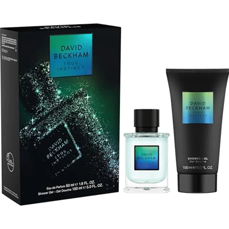 David Beckham True Instinct Geschenkset, Eau de Parfum 50 ml und Duschgel Körperspray 150 ml für Männer, verführerischer Duft – Bild 1