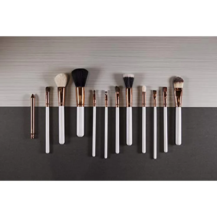 Zoë Ayla Makeup Brush Set 12 Piece Pinselset mit Etui, für verschiedene Make-up-Varianten, vegan, mit Etui – Bild 7