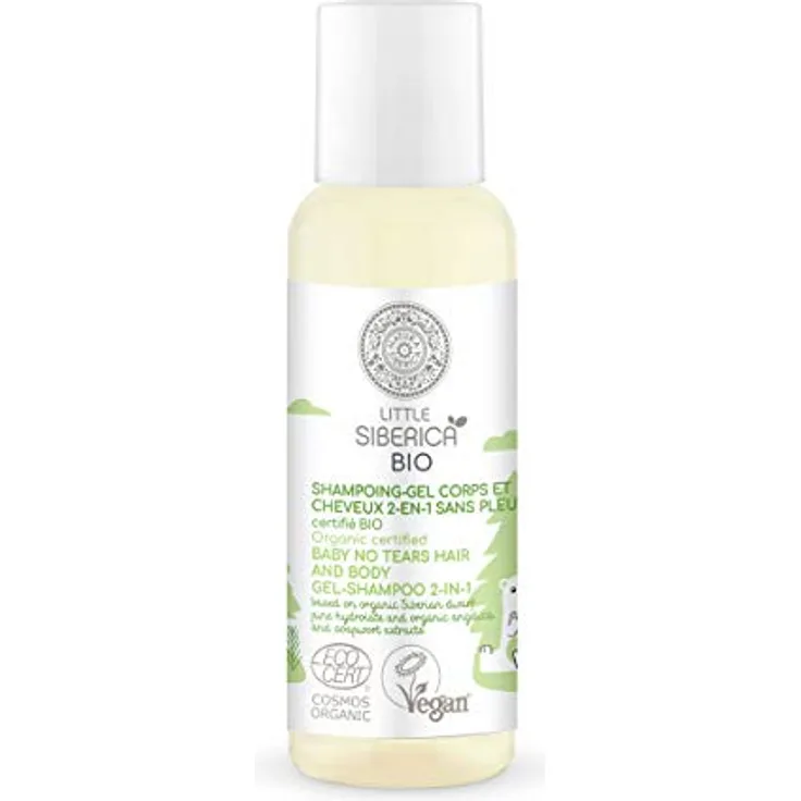 Natura Siberica Gel douche - Shampoing Sans Pleurs, Bio Duschgel und Shampoo für Körper und Haare, 50 ml, dermatologisch getestet