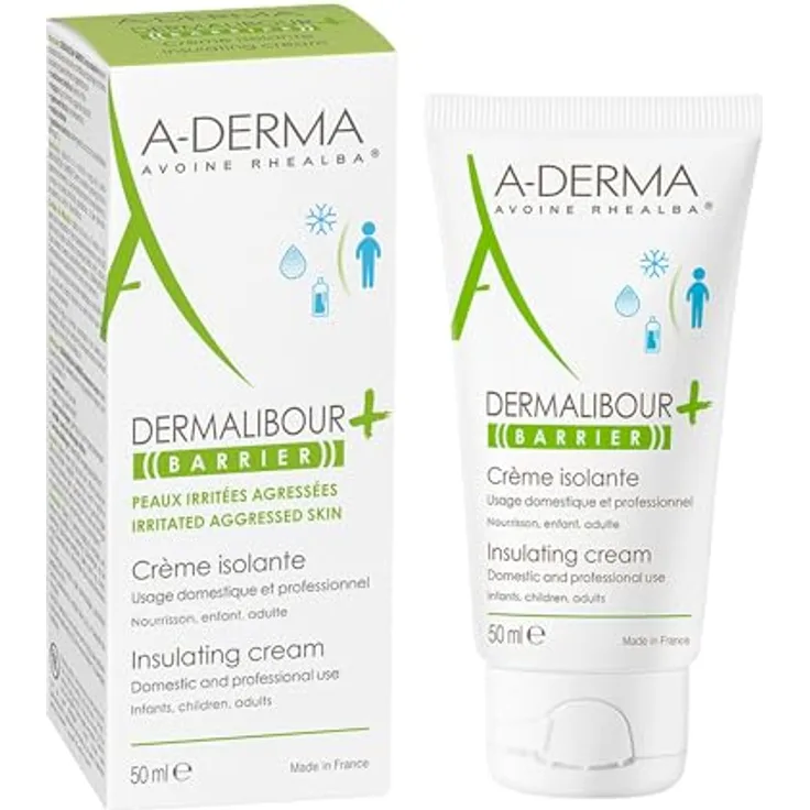 A-Derma Dermalibour+, Reparaturcreme für trockene Haut, 50 ml, schützend und beruhigend, wasserbeständig, für die ganze Familie