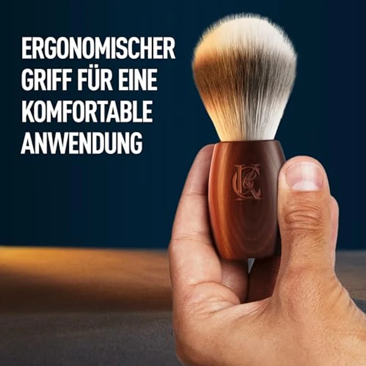 King C. Gillette Rasierpinsel Herren, mit weichen Borsten und Holzgriff für ein Rasurerlebnis auf Barbier-Niveau, vegan und tierversuchsfrei – Bild 3