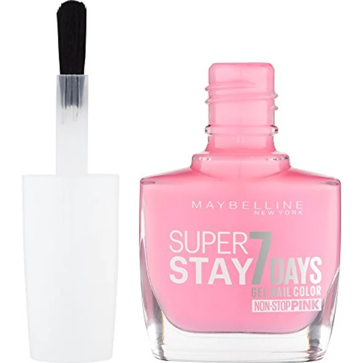 Maybelline New York Make-Up Superstay Nailpolish Forever Strong 7 Days Finish Gel Nagellack Flushed Pink/Non-Stop Pink Farblack Mit Ultra Starkem Halt Ohne UV Lampe In Intensivem Rosa, 1 X 10 Ml – Bild 2