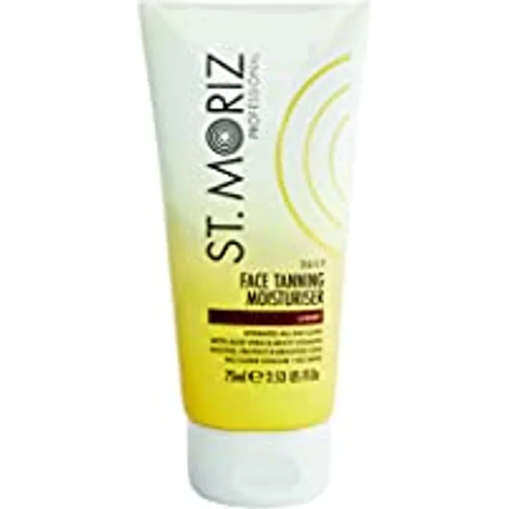 St. Moriz Professional Daily Face Tanning Feuchtigkeitscreme mit Aloe Vera & Vitamin E, Schrittweise vegane Fake Tan, mittel (75ml)