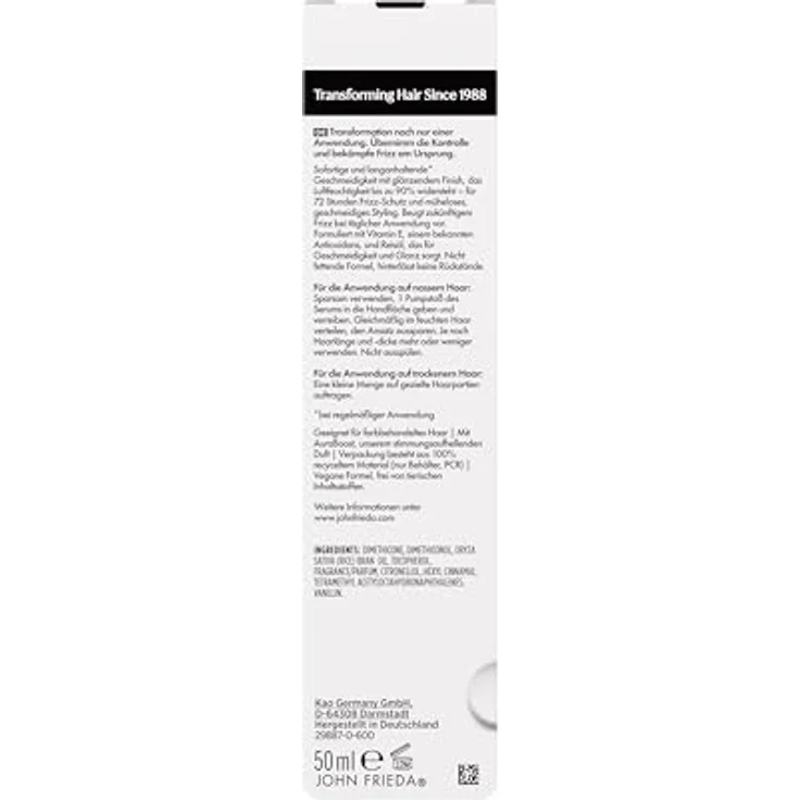 John Frieda Frizz Ease Serum - Der Bändiger - Extra strong - 50ml Hitzeschutz für dickes Haar, vegan – Bild 3