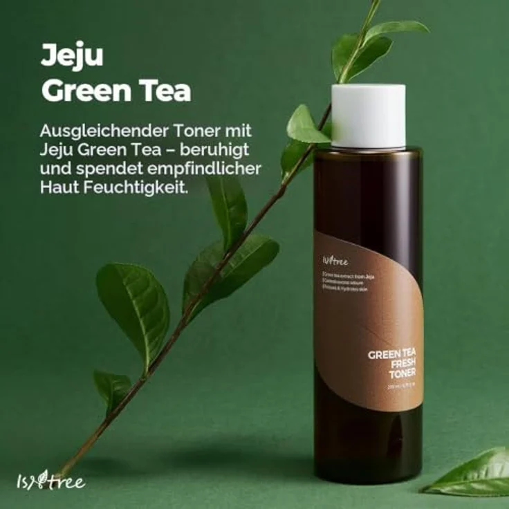 Isntree Green Tea Gesichts-Tonikum, beruhigend für gemischte bis fettige Haut, 200 ml – Bild 4