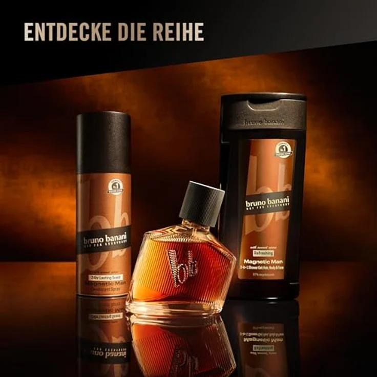 bruno banani Geschenkpackung Magnetic Man Eau de Toilette 30ml + Duschgel 50ml – Bild 5