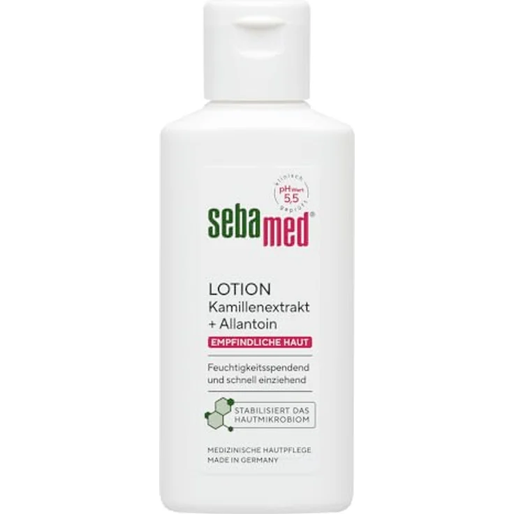 Sebamed Lotion 50 ml, feuchtigkeitsspendende Reisegröße mit Kamillenextrakt und Allantoin, pH 5,5, für empfindliche Haut – Bild 1