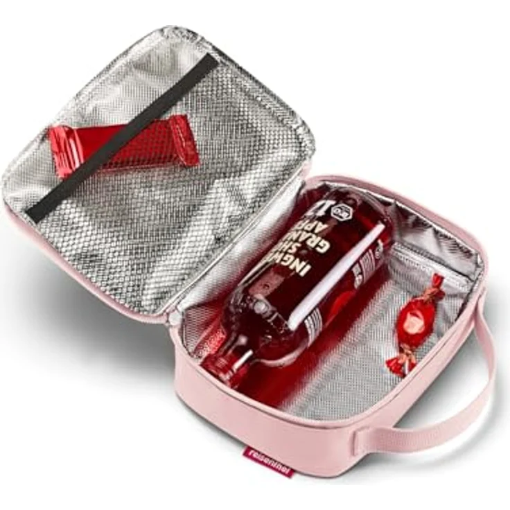 Reisenthel Thermocase Kühltasche, isolierender Kulturbeutel in Silber mit Netzfach und Tragegriff, 20 x 6.5 x 14 cm – Bild 4