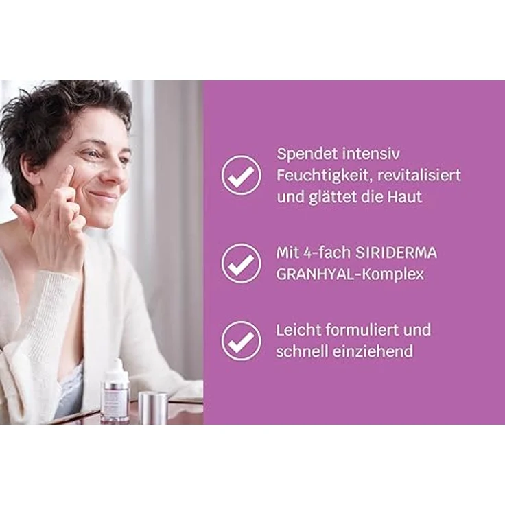 SIRIDERMA Basische Augencreme | Ohne Duftstoffe | 15 ml | Mit Hyaluron | Vegane Augencreme | Bei beanspruchter und sensibler Haut – Bild 4