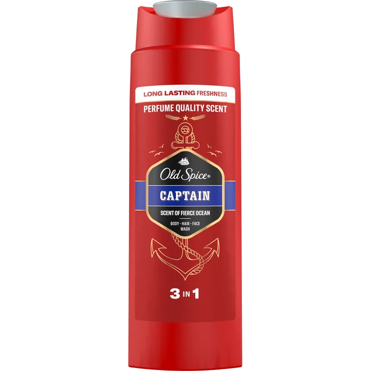 Old Spice Captain 3 in 1 Duschgel & Shampoo, 750 ml, maskuliner Duft für Körper, Gesicht und Haare
