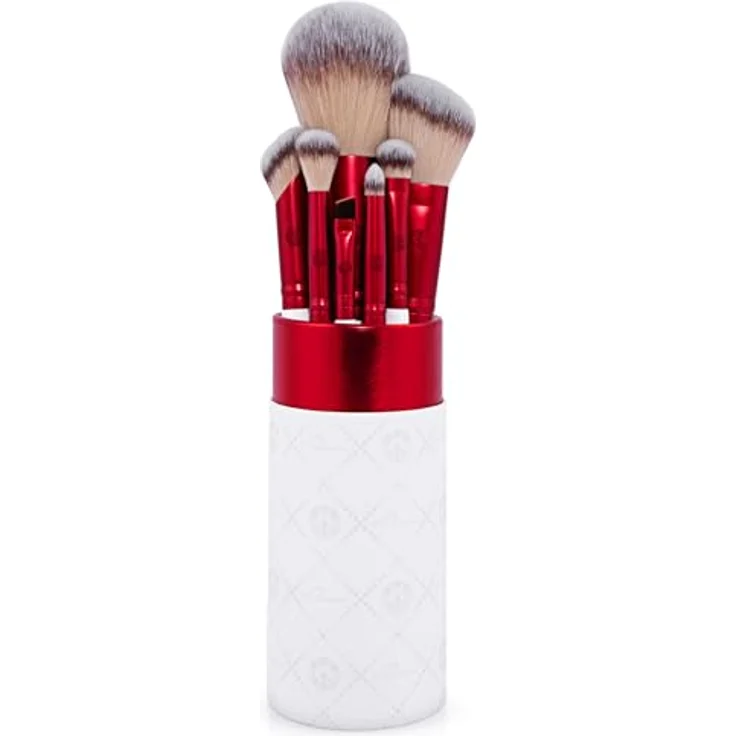 Professionelles Make-up Pinselset Luvia, Geschenkidee, Prime Vegan Memories Velvet Red, Pearl, 7 Schminkpinsel inkl. Pinselaufbewahrung und Blender Schwamm // Prime Vegan Memories Set – Bild 4