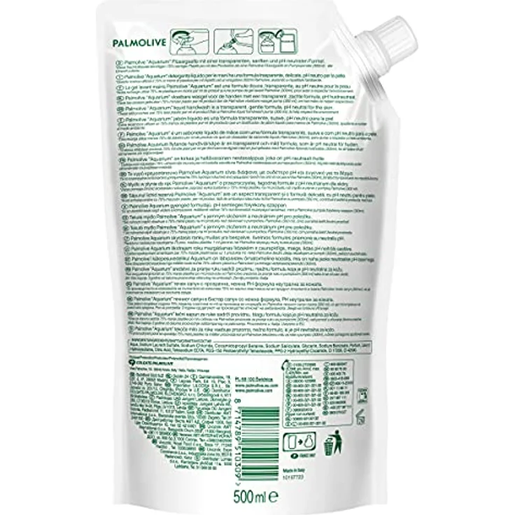 Palmolive Aquarium, Sanfte flüssige Handseife, 500 ml, hautschonend mit praktischer Dosierpumpe – Bild 2