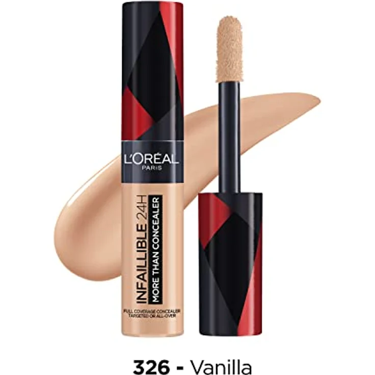 L'Oréal Paris Concealer zum Abdecken und Auffrischen, Für ein deckendes Finish und bis zu 16H Halt, Infaillible More Than Concealer, Farbe: 326 Vanilla, 11 ml – Bild 2