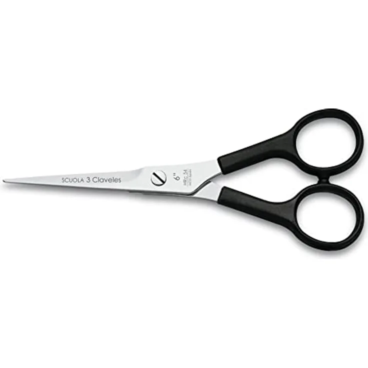 3 CLAVELES 2818C6, Friseur-Schere, Modell Relax, 15,24 cm, Schwarz,D 3