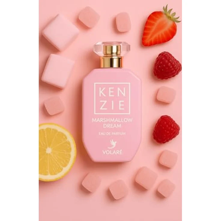 VOLARÉ Kenzie Marshmallow Dream Eau de Parfum für Damen, 100 ml, süßer Duft mit Marshmallow- und Vanillenoten, rosafarbene Box – Bild 2