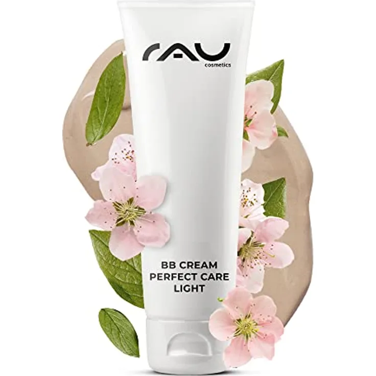 RAU Cosmetics Silikonölfreie BB Cream Light SPF12 für trockene, unreine, normale Haut 75 ml - Make-Up Creme, Pflege, UV-Schutz - Getönte Tagescreme mit Zink & Panthenol - Light, Gesichtscreme
