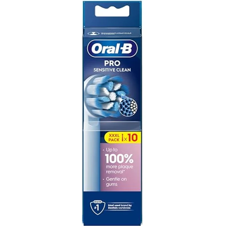 Oral-B Zahnbürstenkopf Sensitive Clean, 10er Pack in Weiß – Bild 2