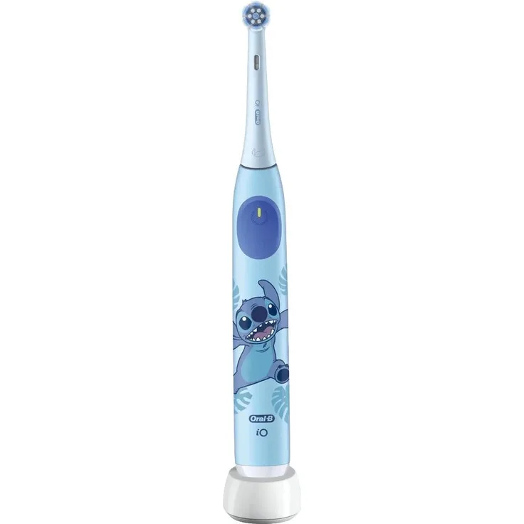 Oral-B iO 6+ Kids, Elektrische Zahnbürste mit drei Putzmodi, Disney Stitch Design, 2-Minuten-Musik-Timer