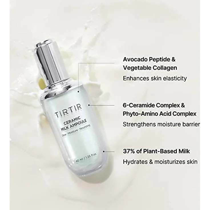 TIRTIR Ceramic Milk Ampoule, Gesichtsserum mit feuchtigkeitsspendender Formel, 40 ml – Bild 5