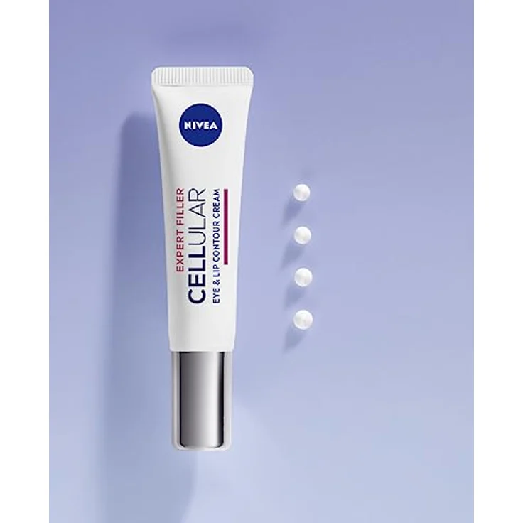 NIVEA Cellular Expert Filler Augen & Lippen Konturiercreme mit Hyaluron- und Folsäure 15ml, Anti-Falten-Creme für straffere Haut – Bild 4