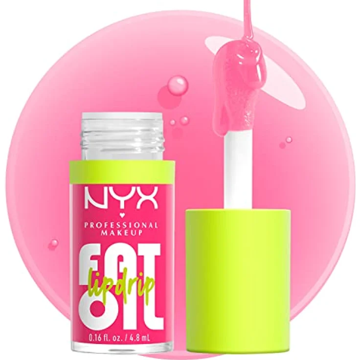 NYX Professional Makeup Fat Oil Lip Drip Lippenöl, hochglänzender Lipgloss in Farbton 02 Missed Call, 4,8 ml – Bild 9
