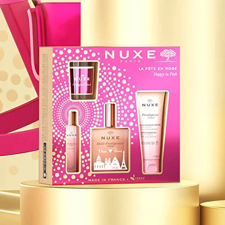 Geschenkset Multifunktions-Trockenöl 100 ml + Candle 70 g + Floral Le Parfum Spray 15 ml + Showergel 100 ml 1 Stk. – Bild 2