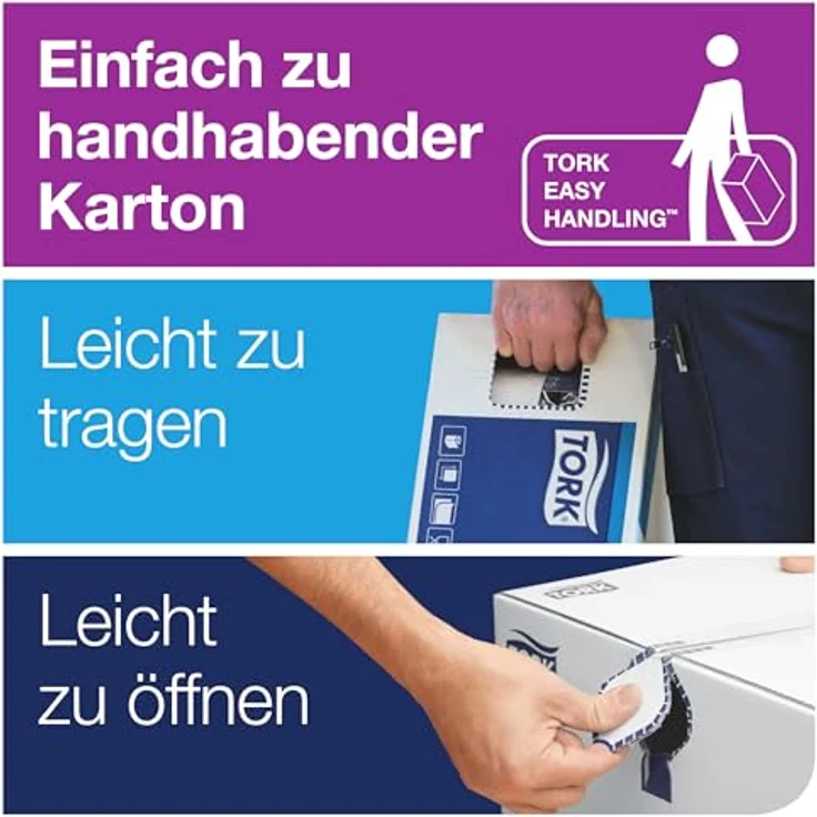 Tork extra weiche Zickzack Handtücher 2-lagig Tissue plus, hochweiß, mit Dekorprägung 230 x 230 mm 15 x 200 Tücher – Bild 6