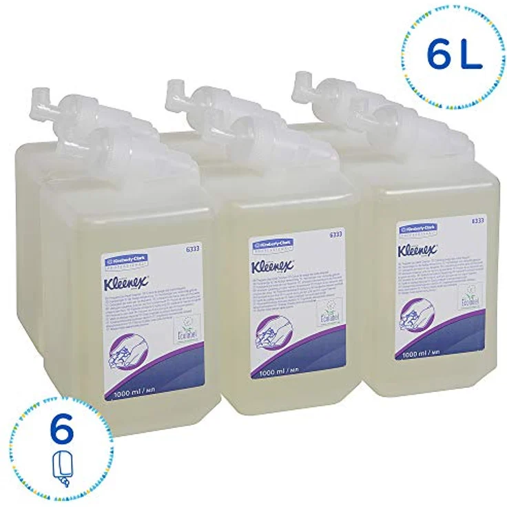 Kimberly-Clark Sanfte Waschlotion, Handseife ohne Duft, transparent, 1000 ml, geeignet für Spender 9000 474 121 – Bild 2