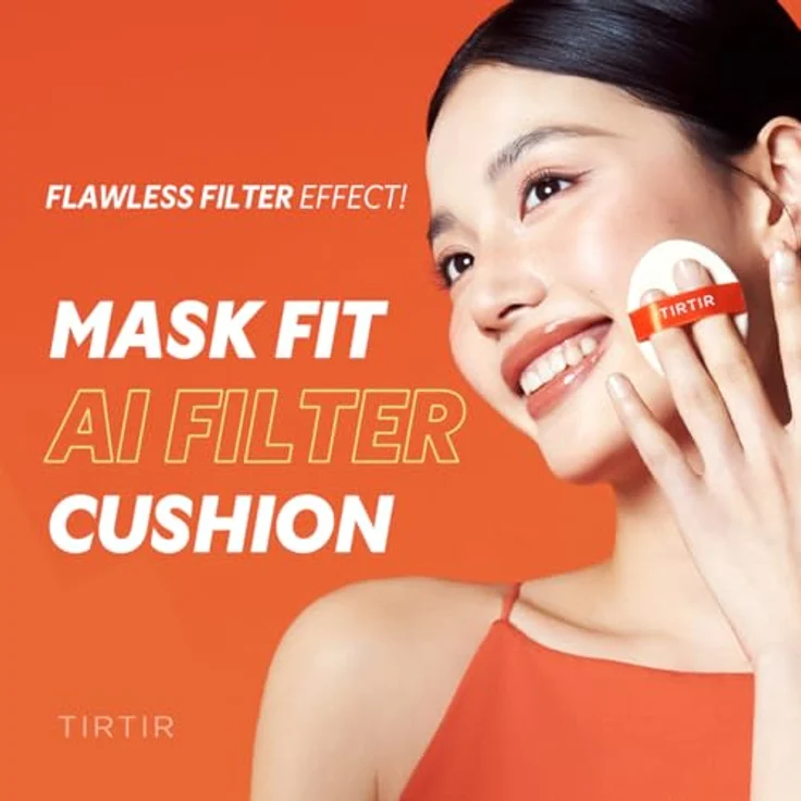 TIRTIR Mask Fit AI Fliter Cushion (mini) langanhaltendes Make-up mit Matt-Effekt, Farbton 17N Vanilla, 4.5 g – Bild 2