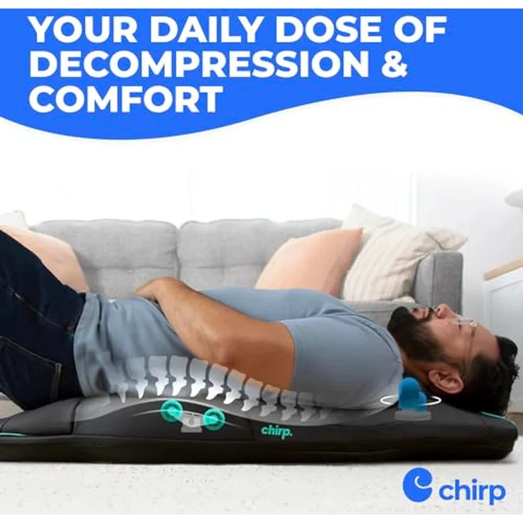 chirp Chirp Contour Massagematte, Kontur-Dekompression mit 3 Massagerollen, schwarz – Bild 6