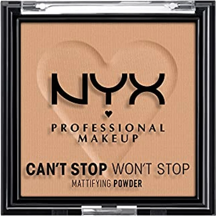 NYX Professional Makeup Can't Stop Won't Stop Mattifying Powder, mattierendes Puder für Damen, Farbton 06 Tan, 6 g – Bild 1