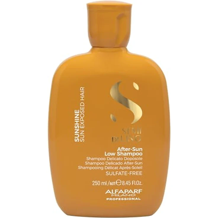 Alfaparf Milano Semi di Lino Sunshine, Schützendes Shampoo für sonnenstrapaziertes Haar, 250 ml, vegan, ohne Sulfate – Bild 1