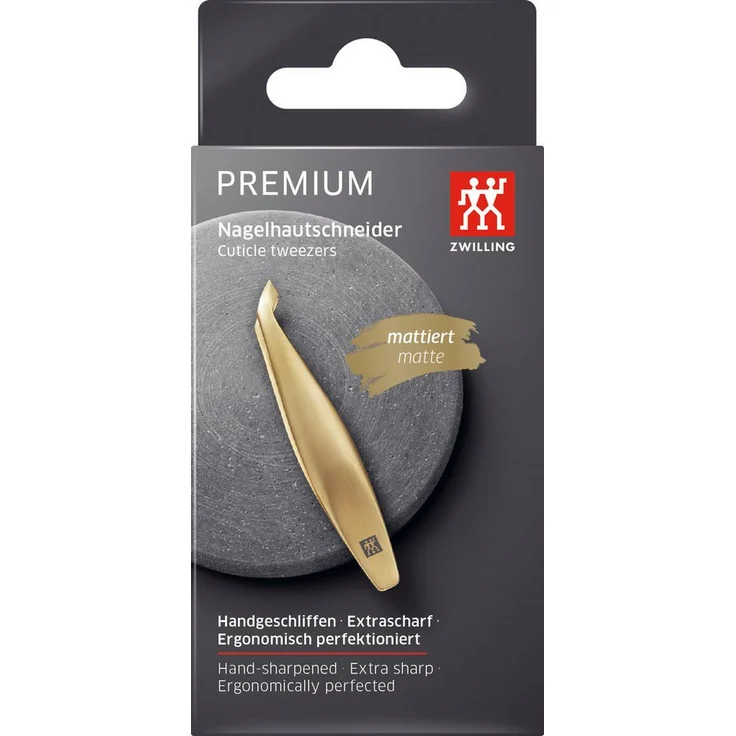 Zwilling Hautschere Premium Nagelhautschneider, Goldene PVD-Beschichtung, rostfreier Edelstahl, präzises Ergebnis – Bild 1