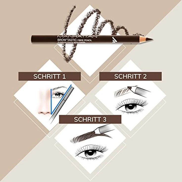 Manhattan Brow'Tastic Augenbrauenstift – Dunkelbrauner Eyebrow Pencil mit auffüllenden Fasern für dichter wirkende, definierte Augenbrauen – Farbe Dark 003 – 1 x 1,1g – Bild 5