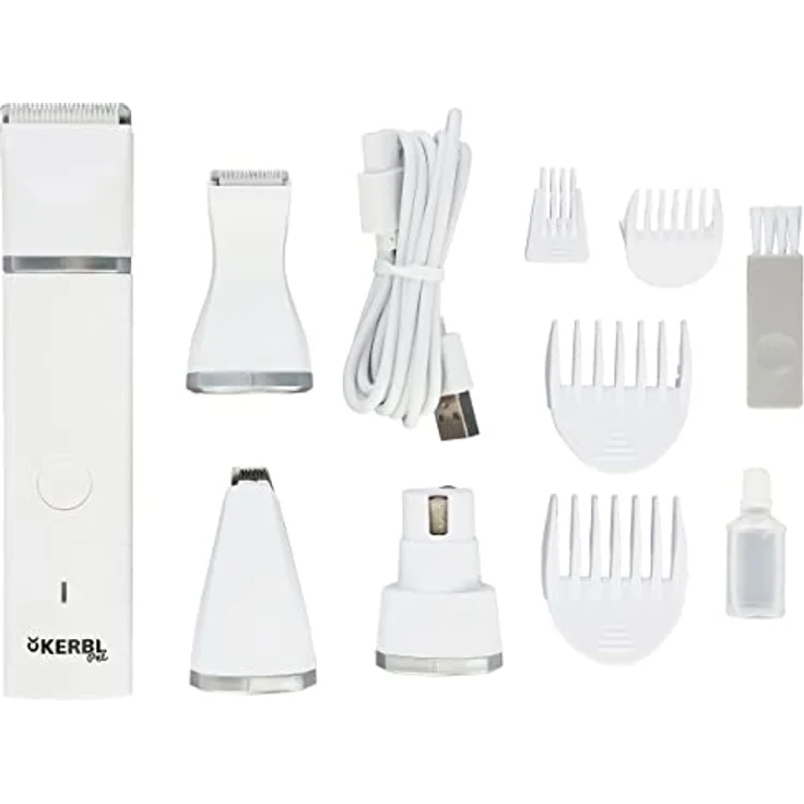 Kerbl Akku-Multitrimmer 4in1 für Hunde, Katzen und Kleintiere, 600 mAh, inkl. Schleifsteinaufsatz und Keramikklingen – Bild 1